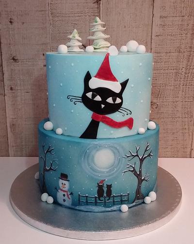 Cat christmas cake - Cake by Twister Cake Art