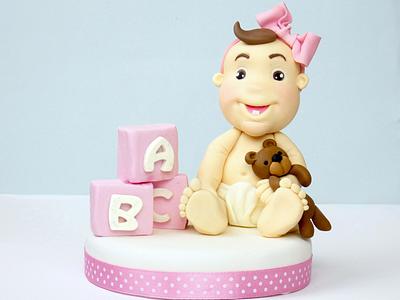 Baby Girl Cake Topper - Cake by Alex