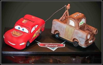 Lightning McQueen and Tow Mater - Cake by Laura Young