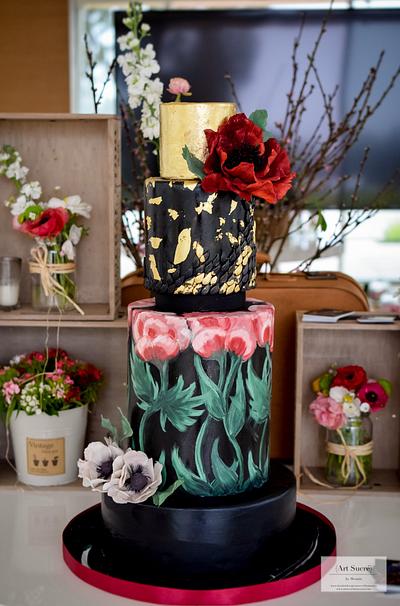 Red floral burst - Cake by Art Sucré by Mounia