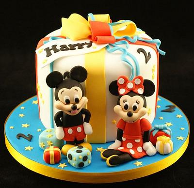 Mickey and Minnie birthday cake - Cake by Kathryn