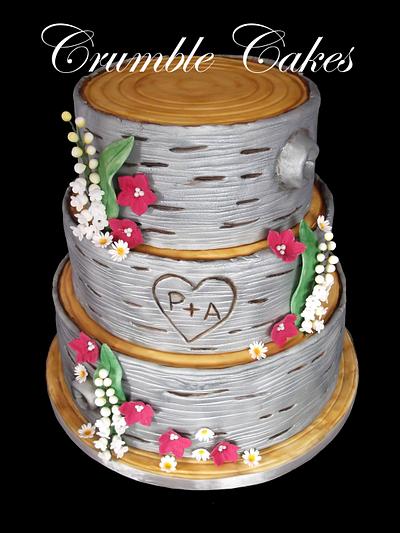 Woodland Wedding Cake - Cake by CrumbleCakes