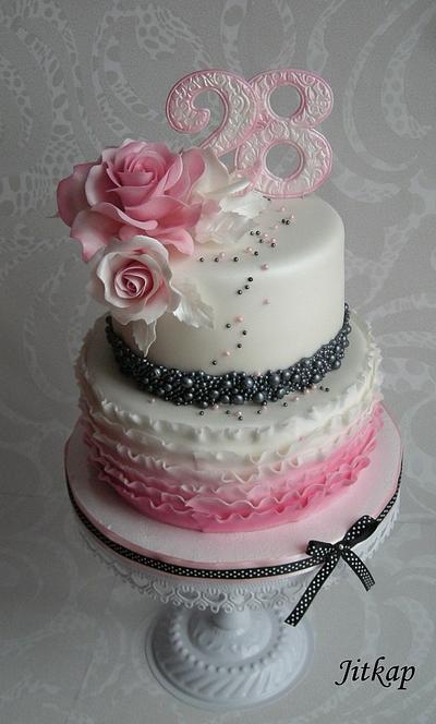 Romantický s růžemi - Cake by Jitkap