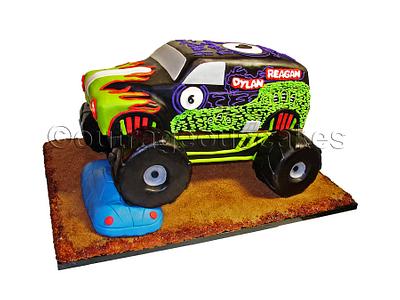 3d Monster Truck - Cake by  Outrageous Cakes Tampa Bakery