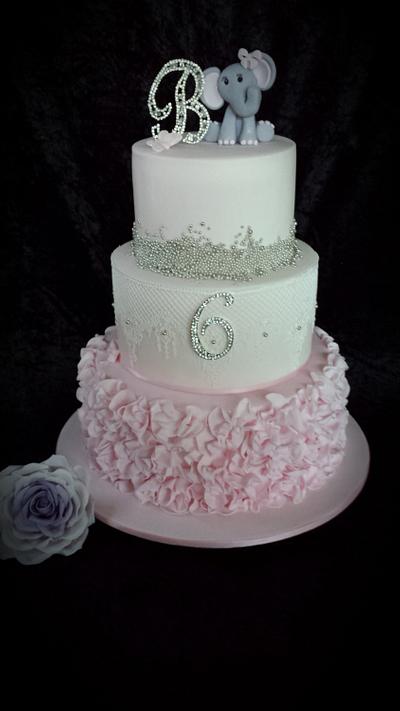 pink elephant cake - Cake by Five Starr Cakes & Toppers