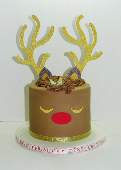Rudolph Christmas Cake - Cake by Angel Cake Design