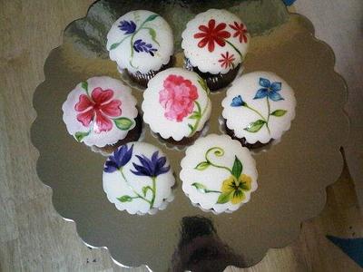 My Hand Paint Cupcakes! ;) - Cake by Gabriela Mera