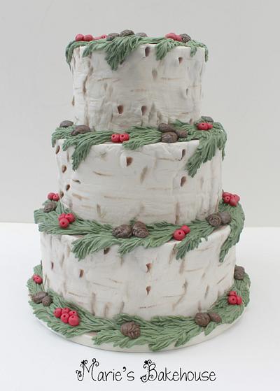 Christmas Wreath Wedding Cake - Cake by Marie's Bakehouse