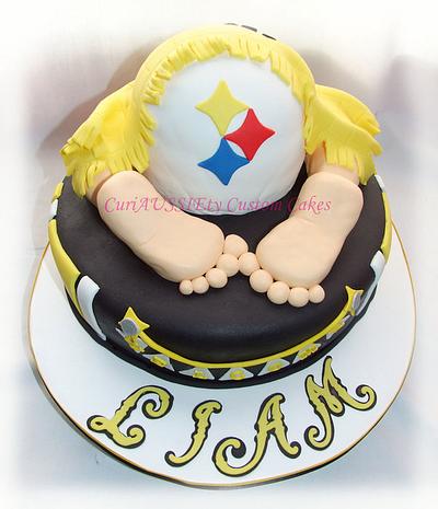 Pittsburgh Steelers baby bum baby shower cake - Cake by CuriAUSSIEty  Cakes