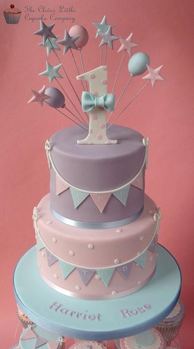 Pastel First Birthday Cake - Cake by Amanda’s Little Cake Boutique