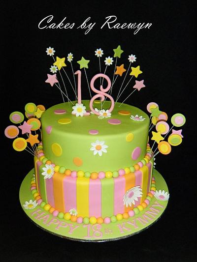 Fluoro Birthday Cake - Cake by Raewyn Read Cake Design
