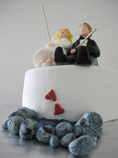 Couple fishing  - Cake by Raquel Casero Losa