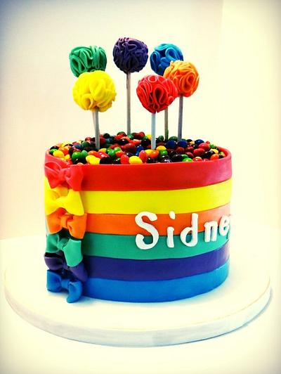 Skittles Cake - Cake by BellaCakes & Confections