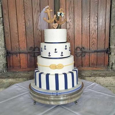 Nautical Wedding - Cake by Karen Bryant