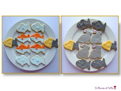 Rabbit and fishes cookies - Cake by Il Mondo di TeMa