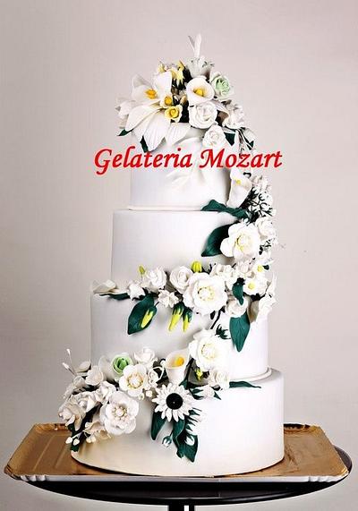 White wedding cake - Cake by Gelateria Mozart 
