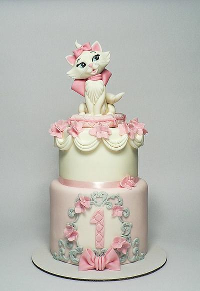 Cat Cake Marie Aristocats 2tier fondant buttercream birthd… | Flickr