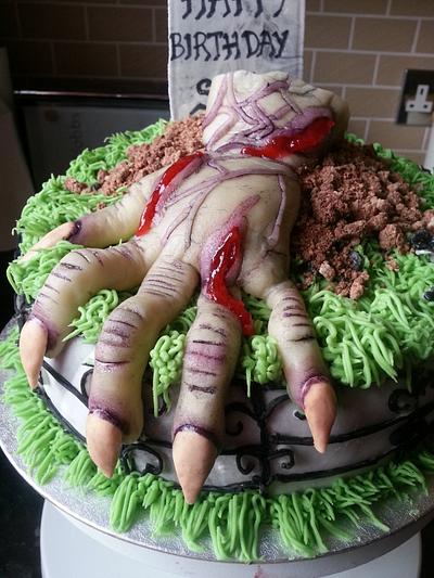 Zombie hand - Cake by Kate