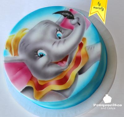 Airbrush Dumbo Cake - Cake by Marielly Parra