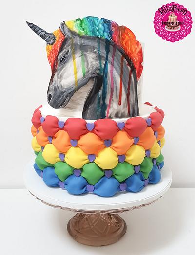 Dripping rainbow & billows - Cake by MileBian