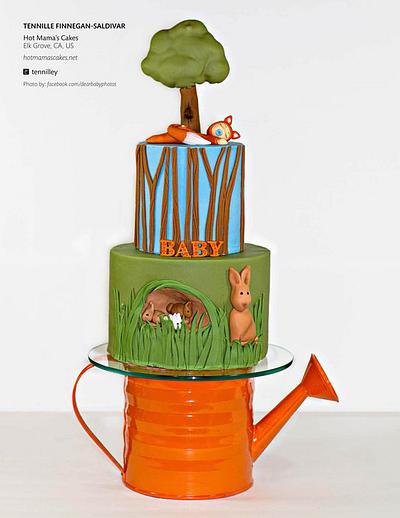 Beatrix Potter themed cake featured in Cake Central Magazine - Cake by Hot Mama's Cakes