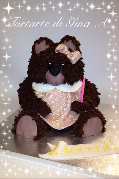 Teddy bear 3D - Cake by Gina Assini