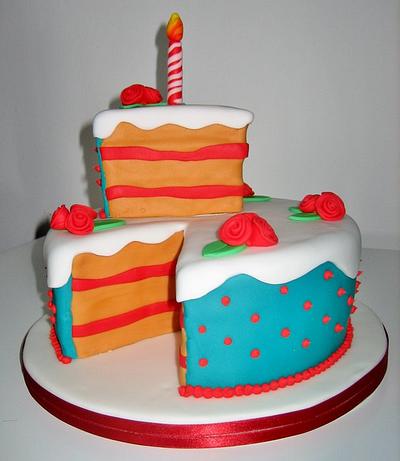 Slice of Cake Cake - Cake by Pam 