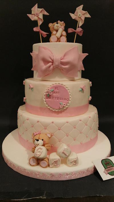 Pink Christening - Cake by BakeryLab