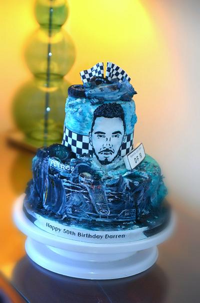 F1 Cake Lewis Hamilton Mercedes | Racing cake, Race car cakes, Cars birthday  cake