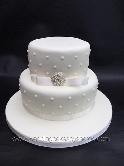 Ivory wedding cake - Cake by Perfect Party Cakes (Sharon Ward)