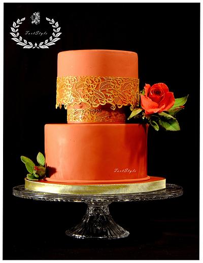 Ruby wedding cake  - Cake by Anna