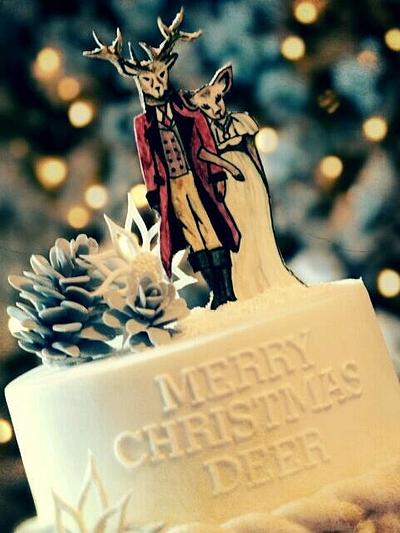 Merry Christmas Deer - Cake by Elizabeth