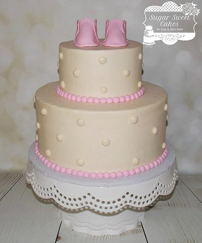 Baby Booties & Dots - Cake by Sugar Sweet Cakes