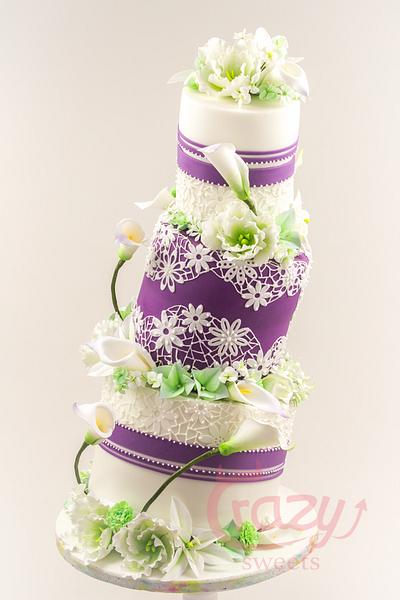 Wonky Wedding Cake - Cake by Crazy Sweets