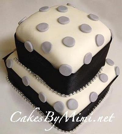 Black and White Polka Dot Cake - Cake by Emily Herrington