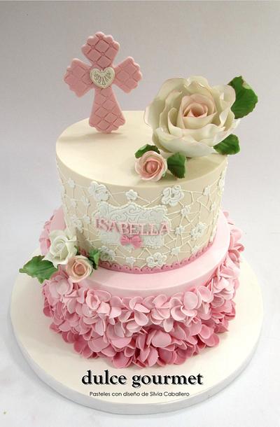 Communion cake for Isabella - Cake by Silvia Caballero