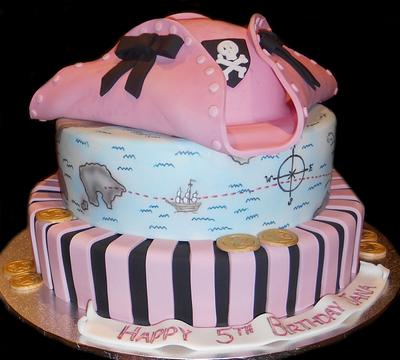Pretty Pink Pirate Cake - Cake by Nada