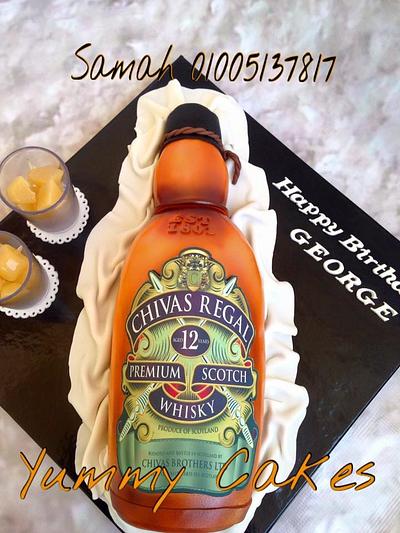 3D chivas regal bottle cake - Cake by Yummy Cakes
