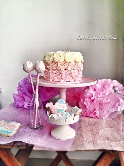 Ruffled pink  - Cake by Pretty Special Cakes