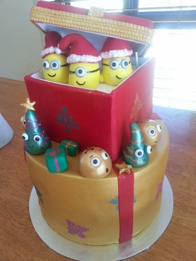 Minion Christmas cake - Cake by Wedding Cakes Gold Coast