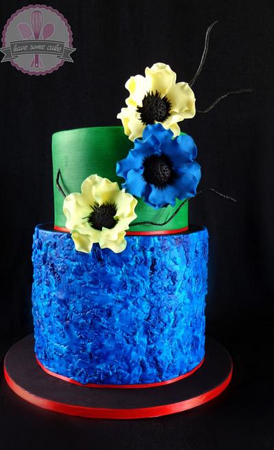 Blue and Green Birthday cake - Cake by Have Some Cake