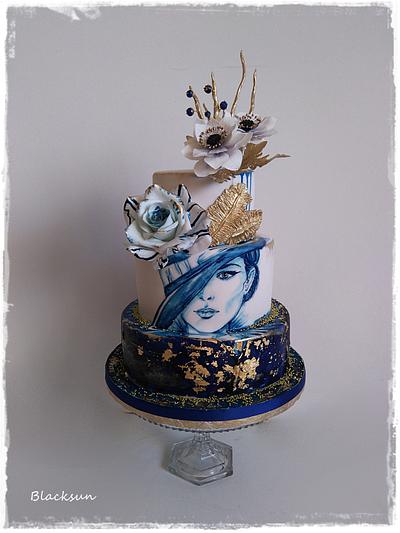 Lady in blue - Cake by Zuzana Kmecova