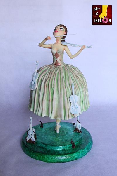 "Music for violins"- Music Around the World - Cake Notes - Cake by Floren Bastante / Dulces el inflón 