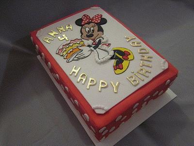 Minnie Mouse  B-day cake - Cake by Reveriecakes