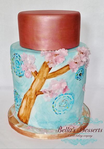 Cherry Blossom Wedding Cake - Cake by Lauren Cortesi
