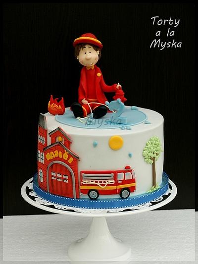 fireman - Cake by Myska
