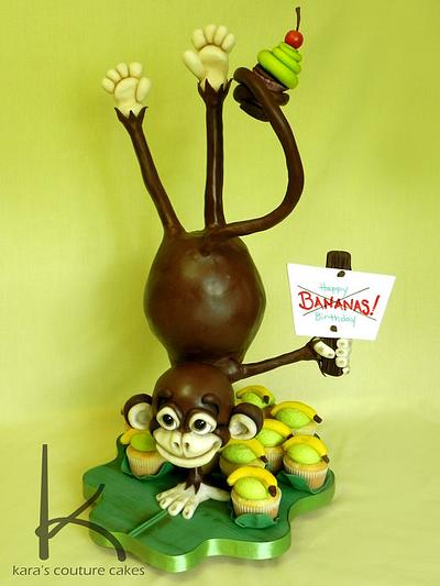3D Sculpted Monkey On One Hand - Cake by Kara Andretta - Kara's Couture Cakes