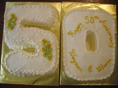 50th Anniversary - Cake by 7th Heaven Cakes