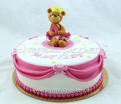 first birthday cake with bear - Cake by Paola
