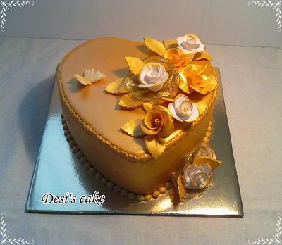 Golden Wedding ^.^ - Cake by Desislava